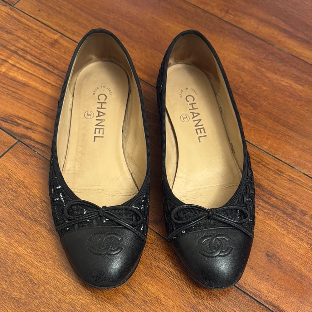 Chanel Black Ballet Flats